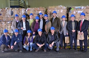 All smiles: delegates from the International Solid Waste Association visit to Thessalonka